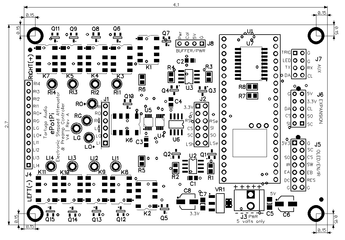 epot.V4 PCB layout - parts only