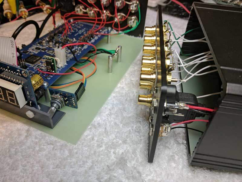 V25 preamp kit - inserting assembly into enclosure