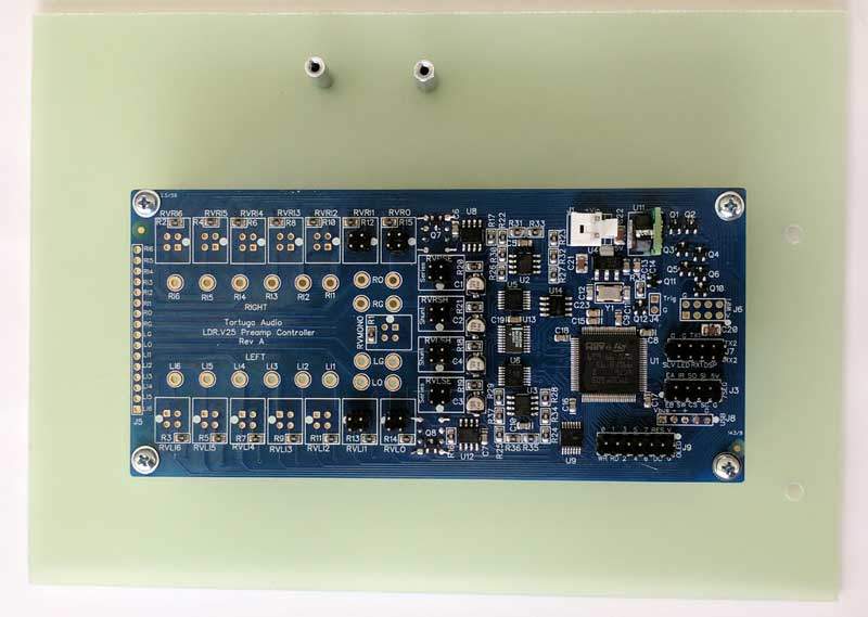 V25 preamp controller on mounting board