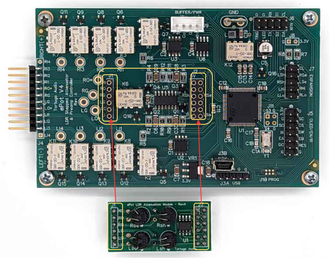 V4 preamp controller LDR module install diagram