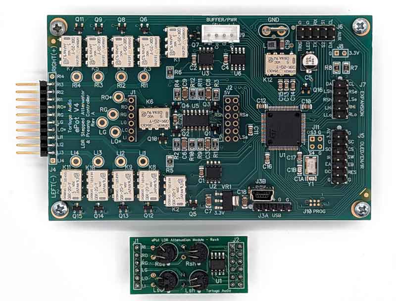 V4 preamp controller board with detached LDR module