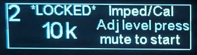 V4 impedance setting #2 level adjusted 10k | locked