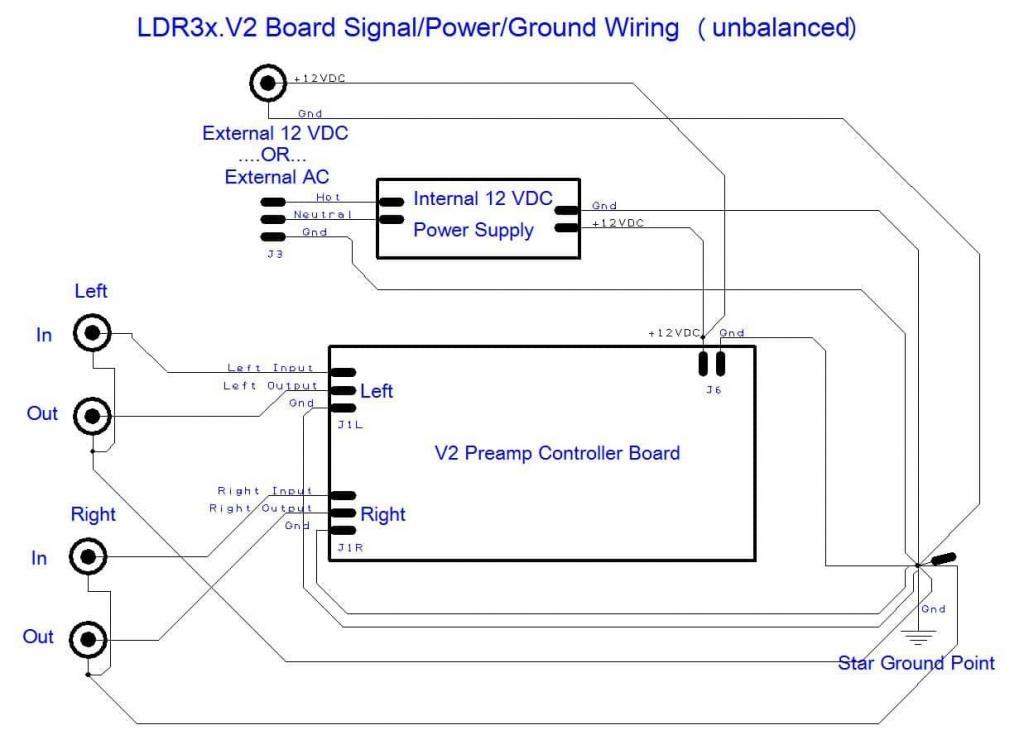 LDR3x.V2 audio, power and ground wiring