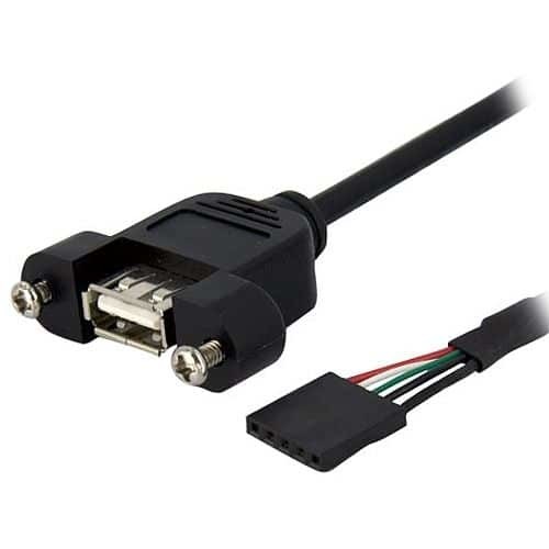 Type A USB port with cable